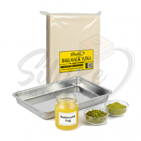 Baklava Yapım Seti (1 Tepsi + 500 Gr Yağ + 1 Paket Yufka + 200 Gr Çekilmiş Fıstık + 100 Gr Toz Fıstık)